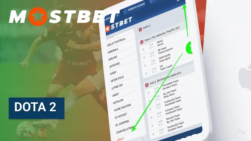 Dota 2 betting at Mostbet
